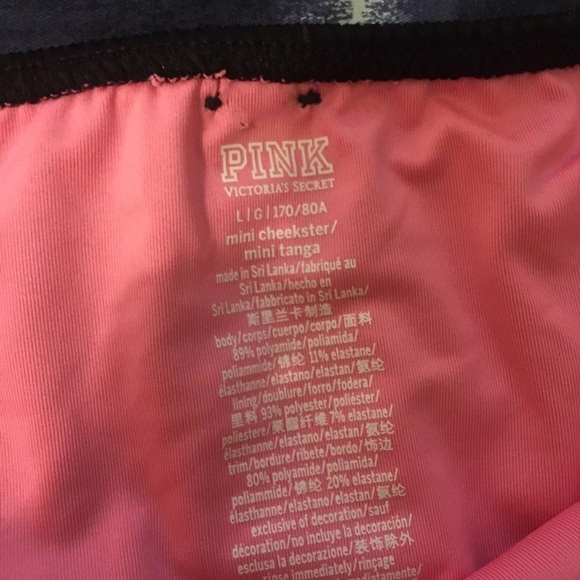 VS PINK black ribbed lace up bikini NWT - Picture 9 of 11